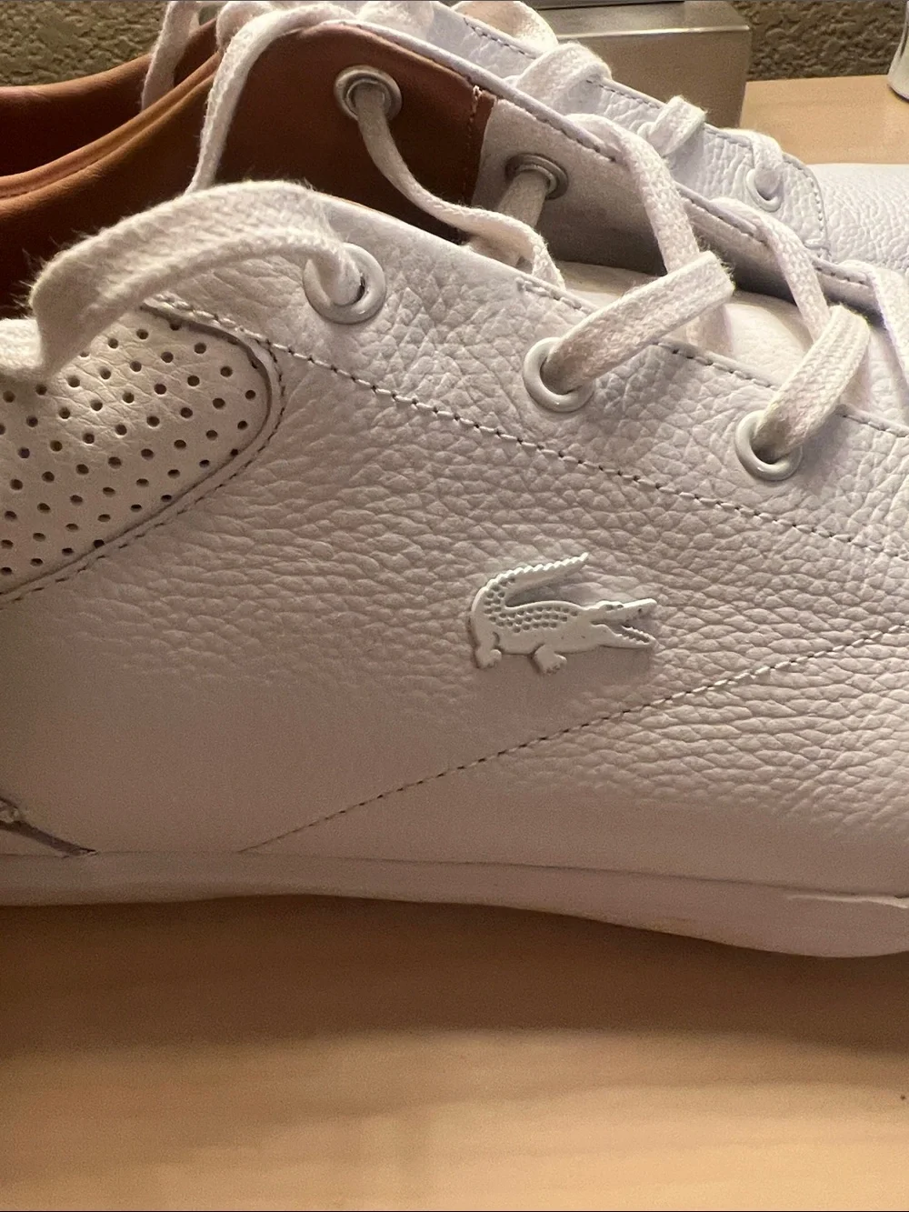Lacoste white leather